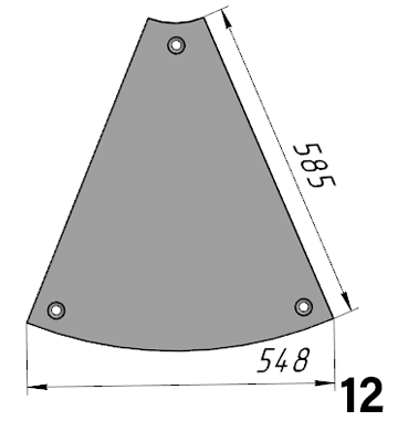 Р-975 (JB5000.3-1) Торцевой сектор брони NFLG